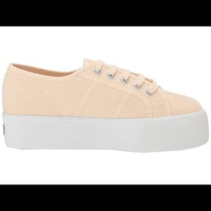 NEW superga platform peach